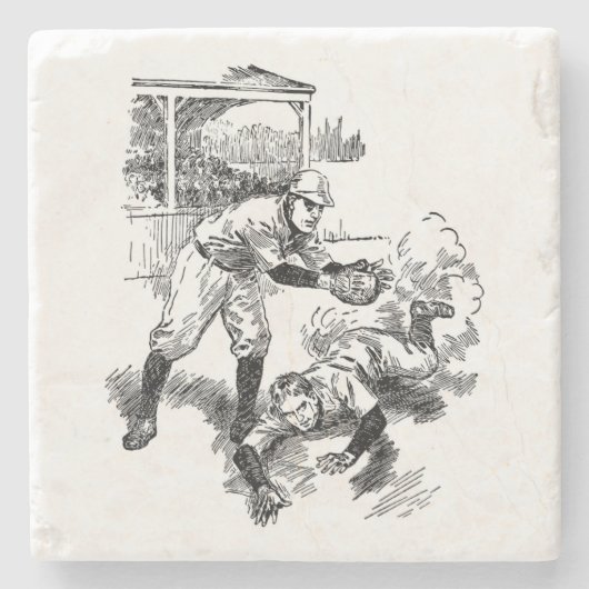 Klassiek baseball Stone Onderzetter (Voorkant)