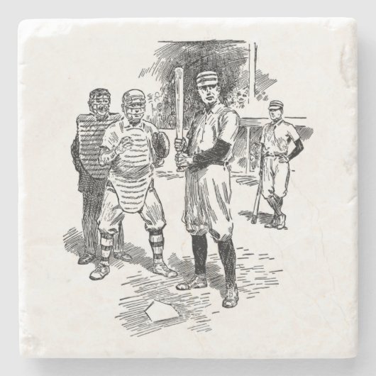 Klassiek baseball Stone Onderzetter (Voorkant)