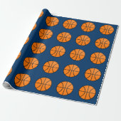 Klassiek Basketbal Sport Verjaardag Wrapping Papie Cadeaupapier (Uitgerold)
