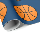 Klassiek Basketbal Sport Verjaardag Wrapping Papie Cadeaupapier (Rol Hoek)