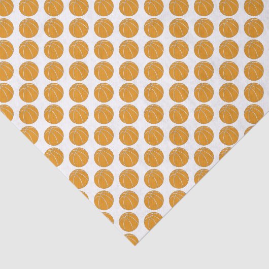 Klassiek basketbalontwerp op witte achtergrond tissuepapier (Detail)