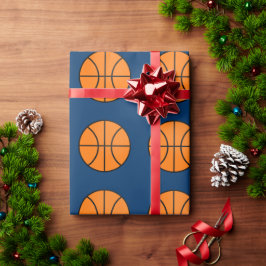 Klassiek basketbalsport verjaardagscadeauverpakkin cadeaupapier