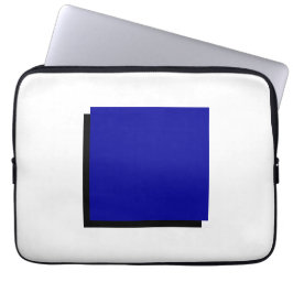 Klassiek Bauhaus Design Blauw Vierkant Laptop Sleeve