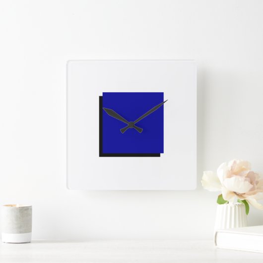 Klassiek Bauhaus Design Blauw Vierkante Klok (Huis)