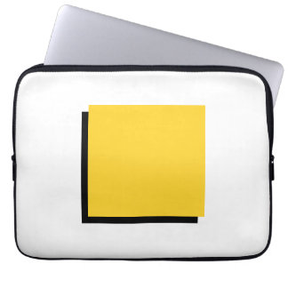 Klassiek Bauhaus Design Geel Vierkant Laptop Sleeve