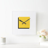 Klassiek Bauhaus Design Geel Vierkante Klok (Huis)