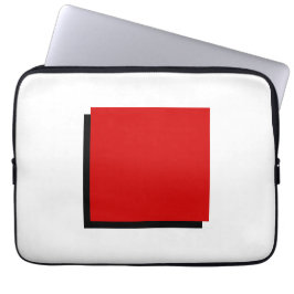 Klassiek Bauhaus Design Rode Plein Laptop Sleeve