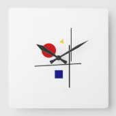 Klassiek Bauhaus design Vierkante Klok (Voorkant)