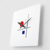 Klassiek Bauhaus design Vierkante Klok (Hoek)