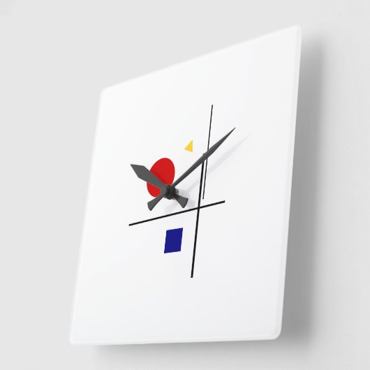 Klassiek Bauhaus design Vierkante Klok (Hoek)