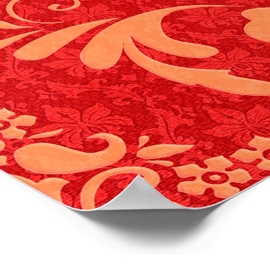 klassiek behangselpapier met Victoriaans versierin Poster (Hoek)