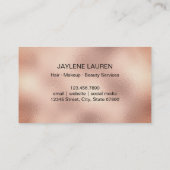 Klassiek Beige Bruin Glitter Wimper Vlinder Visitekaartje (Achterkant)