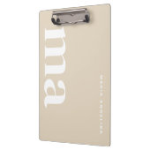 Klassiek beige crème monogram klembord (Links)