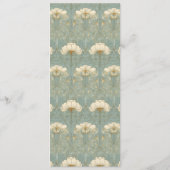 Klassiek Beige Elegant Trouwmenu Menu (Achterkant)