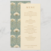 Klassiek Beige Elegant Trouwmenu Menu (Voorkant / Achterkant)