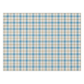 Klassiek Beige en Blauwe Geruite Tafelkleed (Voorkant (Horizontaal))