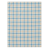 Klassiek Beige en Blauwe Geruite Tafelkleed (Voorkant)
