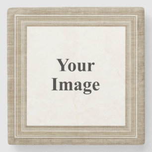 Klassiek beige fotolijstje stenen onderzetter