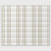 Klassiek beige geruite patroon cadeaupapier (Vlak)