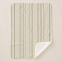Klassiek Beige Neutraal Ticking Streeppatroon
