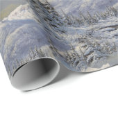 Klassiek berglandschap met sneeuw cadeaupapier (Rol Hoek)