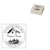 Klassiek Berglandschap Rustisch Retouradres Rubberstempel (Gestempeld)