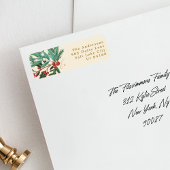 Klassiek betoverend botanisch retouradres etiket