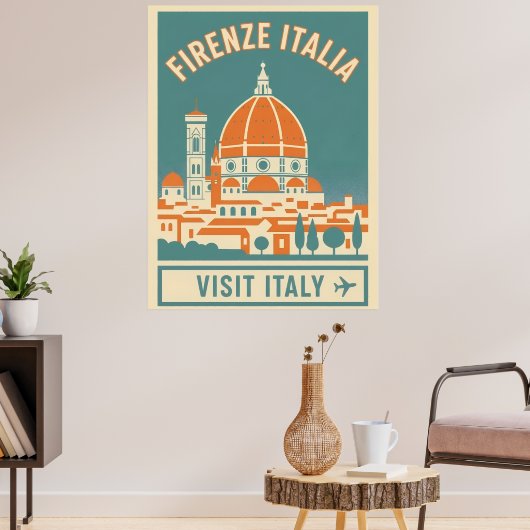 Klassiek bezoek Florence Italië Poster (Woonkamer 3)