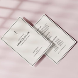 Klassiek bij het houden van geheugen - begrafenisv programmakaart