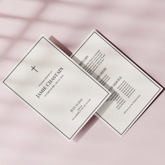 Klassiek bij het houden van geheugen - begrafenisv programmakaart