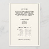 Klassiek bij het houden van geheugen - begrafenisv programmakaart (Achterkant)