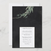 klassiek blad met middernacht, veelhoekuitnodiging kaart (Achterkant)