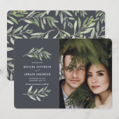 klassiek blad voor de olijfsector, foto's voor bru aankondiging (Voorkant / Achterkant)