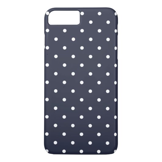 Klassiek Blauw 50s Stippen iPhone 7 Plus Hoesje (Achterkant)
