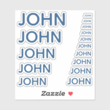 Klassiek Blauw Aangepaste Naam 15 Maten Eenvoudig 