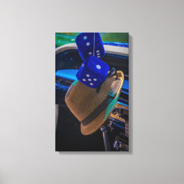 Klassiek blauw canvas afdruk