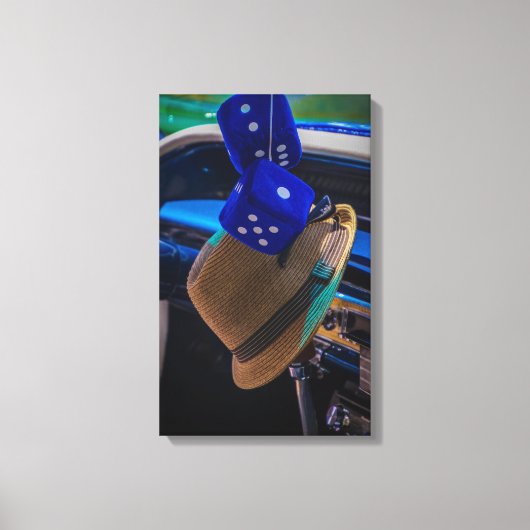 Klassiek blauw canvas afdruk (Voorkant)