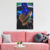 Klassiek blauw canvas afdruk (Insitu (Woonkamer))