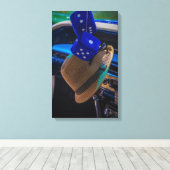 Klassiek blauw canvas afdruk (Insitu (Houten vloer))