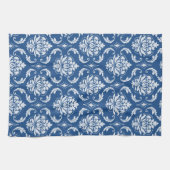 Klassiek blauw Damaspatroon Theedoek (Horizontaal)