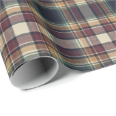 Klassiek blauw donkergroen rood geruit inpakpapier (Rol Hoek)