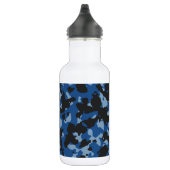 Klassiek blauw - Dusk Blue Camouflage Pattern Waterfles (Rechts)
