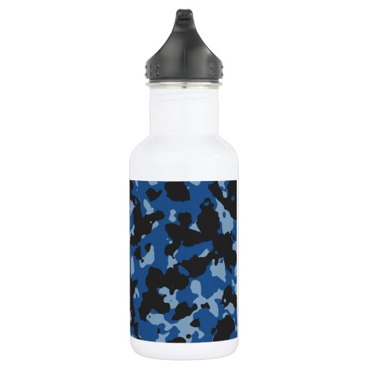 Klassiek blauw - Dusk Blue Camouflage Pattern Waterfles (Rechts)