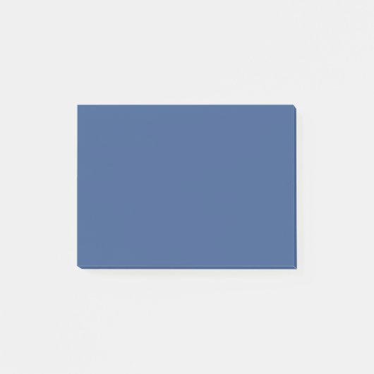 Klassiek Blauw Effen Kleur Post-it® Notes (Voorkant)