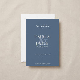 Klassiek Blauw Elegant Serif Font modern ampersand Save The Date