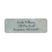 Klassiek blauw en koper etiket (Voorkant)