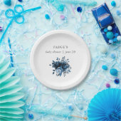 Klassiek blauw en wit Baby shower Papieren Bordje (Feest)