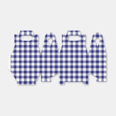 Klassiek Blauw en Wit Boerderij Geruit Gingham Bedankdoosjes (Uitgevouwen)
