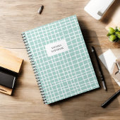 Klassiek blauw en wit check patroon briefpapier notitieboek