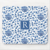 Klassiek blauw en wit  Chinees beeld Muismat (Voorkant)